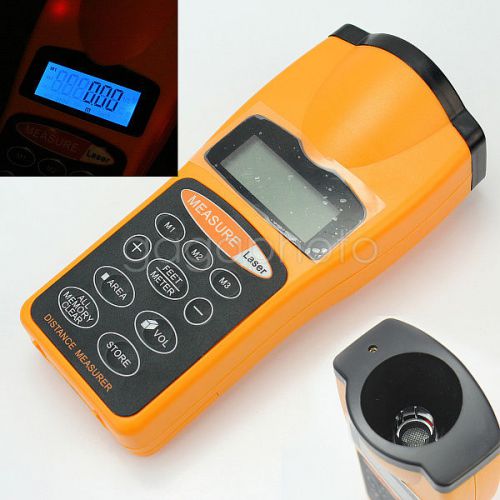Useful lcd ultrasonic laser point meter distance measurer 18m range finder tool for sale