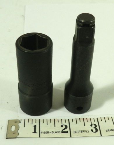 Snap-on #a98a flip socket 3/4&#034; x 13/16&#034;, 6 pt., &amp; snap-on #imx32b extension 3&#034;~ for sale