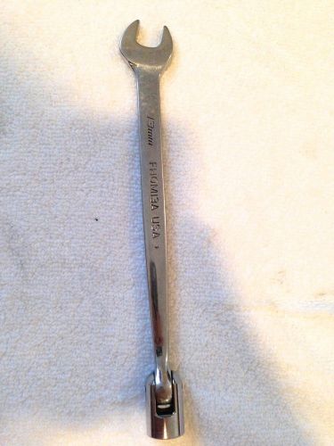 SLIGHTLY USED 13mm Flex Head/Open End Snap-on Wrench FHOM13A
