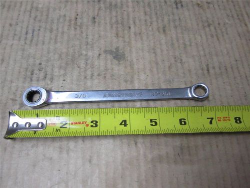 ARMSTRONG TOOLS USE MADE 3/8&#034; S.A.E. RATCHETING BOX WRENCH MECHANIC&#039;S TOOLS