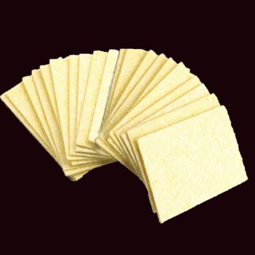 20 pcs soldering iron solder tip welding cleaning sponge yellow size:6*4*1cm for sale