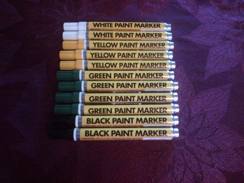 New forney gear paint markers total of 11 &#034; new &#034; white-yellow-green-black for sale