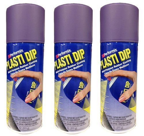 3 Pack - Plasti Dip Multi Purpose Rubber Coating Spray - Pure Purple 11oz