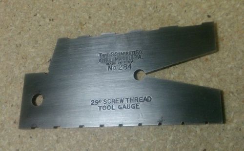 Starrett no. 284 - 29 degree screw thread gage - acme standard for sale