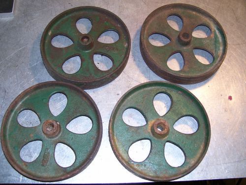 Four 6&#034; cast iron wheels for sale
