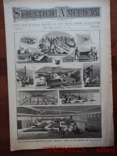 1882 Brunswick Tannery Leather Factory Otto Engine Scientific American Antique