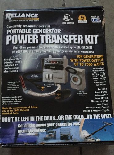 Reliance 6 Circuit Portable Generator Power Transfer Switch Kit