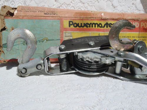 Vintage oxwall tool powermaster hand power pull short ton cable puller 2000 lb for sale