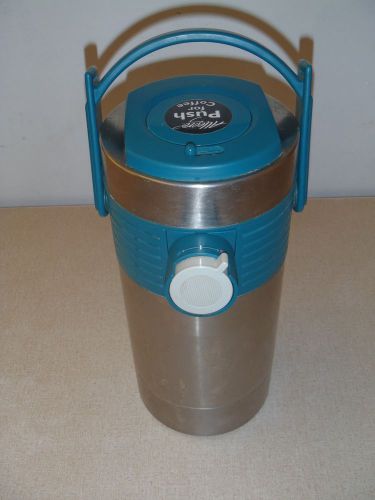 Japanese Coffee Thermos Airpot Dispenser 2.2 Liter Steel Teal Restaurant