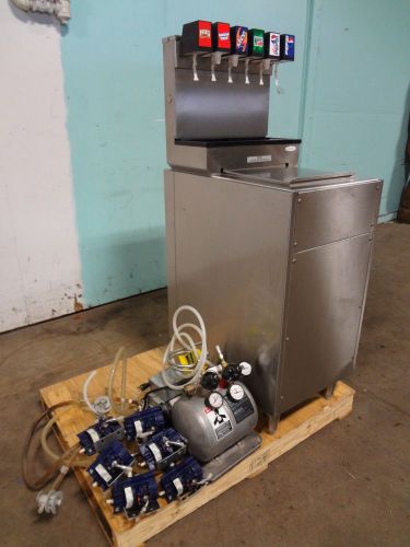 &#034; cornelius &#034; 6 heads soda dispenser w/cold plate ice bin + 6 pumps + carbonator for sale