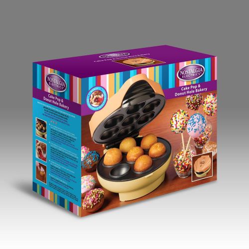 NEW Nostalgia Electrics JFD-100 Cake Pop &amp; Donut Hole Bakery Machine Maker