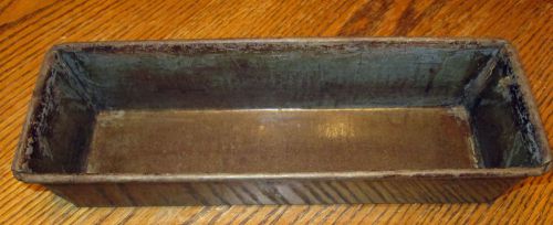 Lot of 4 11 1/2 by 4  Inch Used Restaurant Quality Bread Jelly Roll Meat Pan