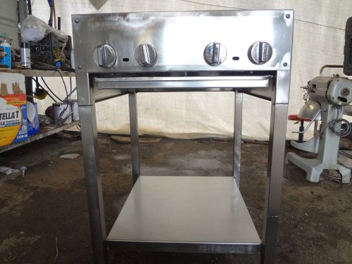 4 burner stove top range, stainless free standing, natural gas, tested #285 for sale