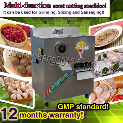 Stainless steel meat slicer mincer grinder, meat cutting machine,dual motors
