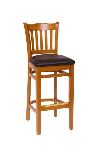 New Princeton Wooden Restaurant Cathedral Back Bar Stool with Vinyl Seat
