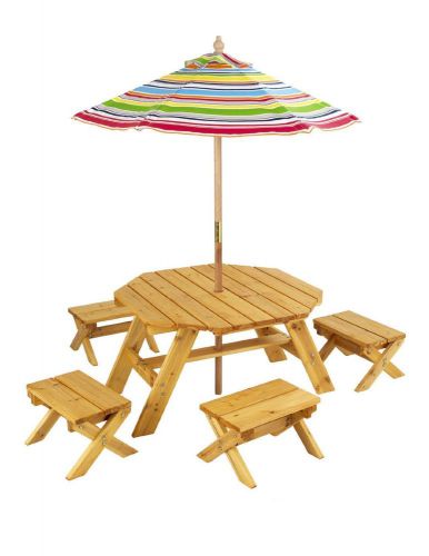 Great for kids octagon table w/4 stools for sale