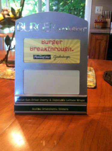 Burger revolution menu sign