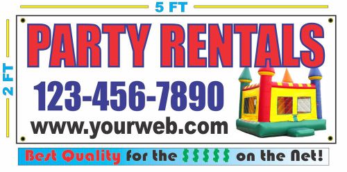 PARTY RENTALS w/ Custom PHONE &amp; Web Banner Sign Best Quality of the $$$