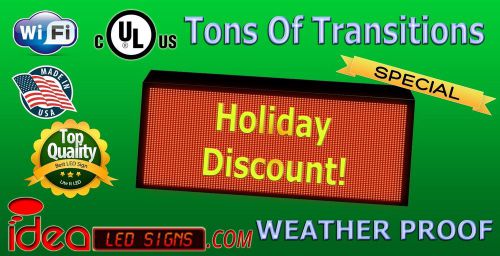 Red P10mm 4.5 ft by 2.5 ft LED Sign For Outdoor, Uses WiFi, Built in U.S.