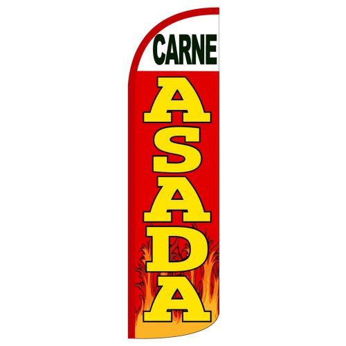 Carne Asada Windless Full Sleeve Super Feather Flag Deluxe Sign Banner bns