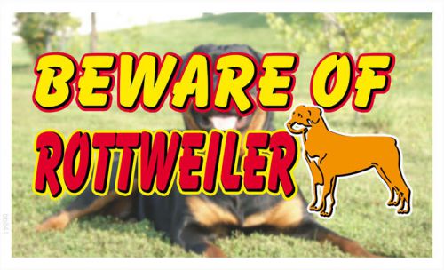 bb841 Beware of Rottweiler Dog Banner Shop Sign