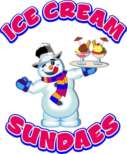 Ice Cream Sundaes Decal 14&#034; Concession Food Truck Cart Restaurant Vinyl Menu