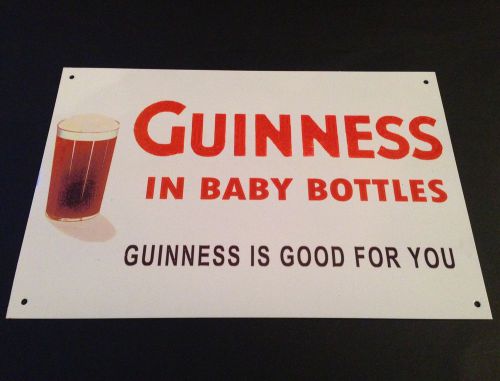 Guinness In Baby Bottles - Guinness Is Good For You Irish Pub Metal Sign Ireland