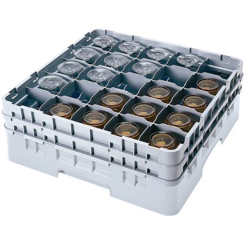 Cambro 20 comp. glass rack, full size, 8.5&#034; h max. soft gray 20s800-151 for sale