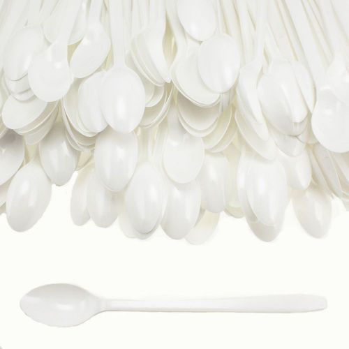 1,000 comet catalina 8&#034; soda spoon white plastic disposable restaurant wholesale for sale