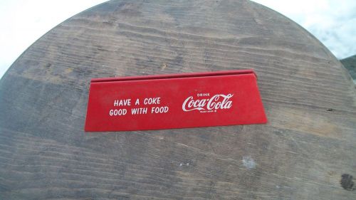 bottom part of a 1950s. Drink Coca Cola Restaurant Plastic Menu Holder.