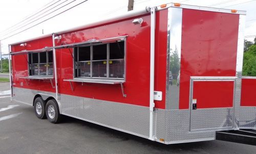 Concession Trailer 8.5&#039;x24&#039; Red - Food Catering Vending Event