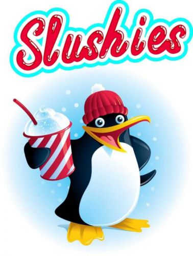 Slushies Snow Cones Concession Trailer Cart Decal 24&#034;