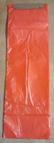 500 Count Orange Poly Plastic Newspaper Bags 5.5 x 17 inches (5 Strands)
