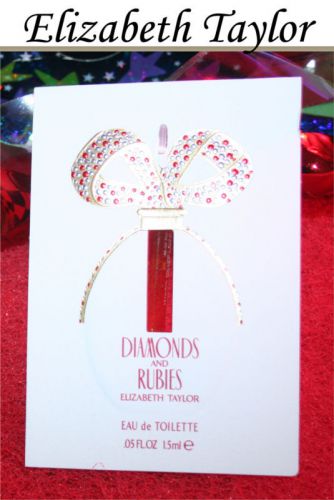 Elizabeth taylor  diamonds +rubies perfume vial sample for sale
