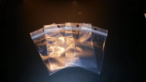 25 Qty. 2&#034; x 3&#034; 2-mil Plastic Bags with Hanging Hole