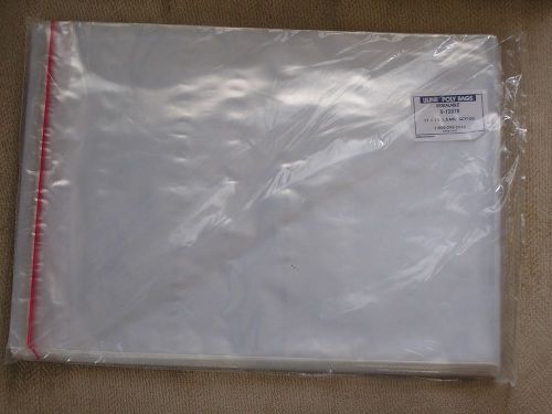 Uline transparent resealable bags- 11x14, 1.5 mil