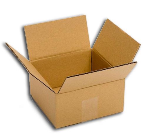 Flat cardboard carton 25 boxes 8x8x4 packing shipping storage mailing recycled for sale