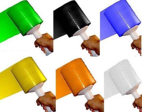 Stretch plastic wrap shrink film choose your color, roll, size + free dispenser for sale