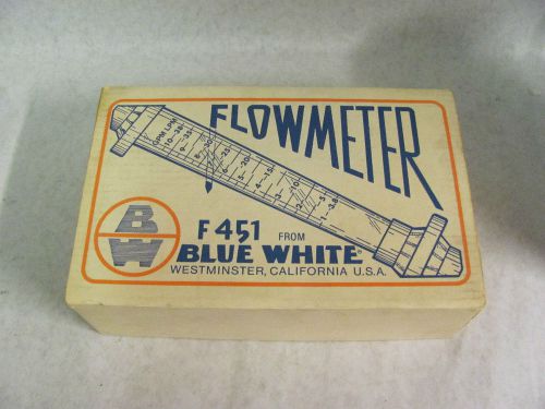 Blue White Industries F-451001LHS F451 Flow Meter Flowmeter NEW IN BOX