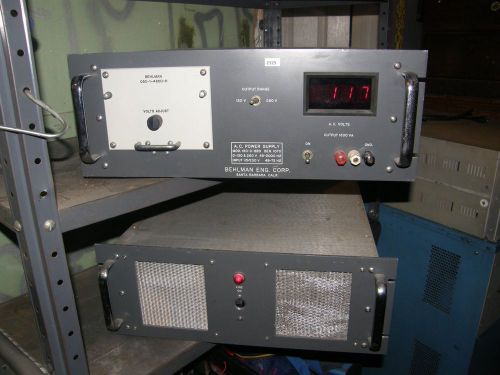 Behlman 150-C-SBD AC Power Supply 0-130 &amp; 260 VAC 45 - 2000Hz &amp; Switcher