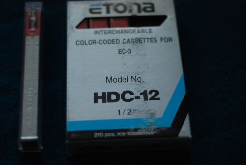 Etona itoya hdc-12 red (1/2&#034;) refill cartridges for ec-3 stapler for sale