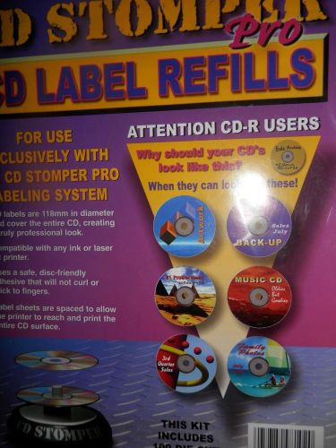 CD STOMPER PRO CD Label Refills NEW