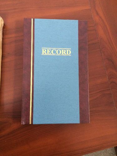 Wilson Jones Account Book, Blue Hardcover, 300 Pages, 11 3/4 X 7 1/4