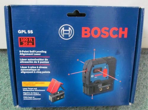 BOSCH GPL 5S 5-POINT SELF-LEVELING ALIGNMENT LASER  New/Sealed