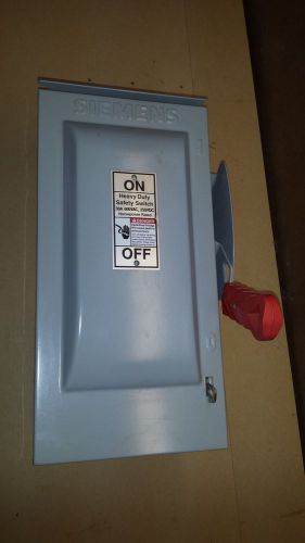 SIEMENS HF361NR 30 AMP HEAVY DUTY FUSIBLE NEMA 3R SAFETY DISCONNECT SWITCH