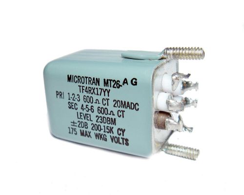 Microtran MT26-AG  Audio Transformer 600?CT : 600?CT, Hermetic Sealed, Military
