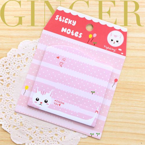 Cute kitty cat animal stick post it bookmark point marker memo tab sticky notes for sale