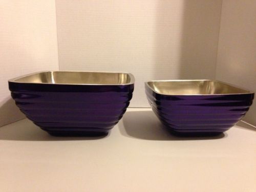 Set of 2 Vollrath Double-Walled Stainless Steel Beehive Bowls - 5.2 &amp; 3.2 QRT.