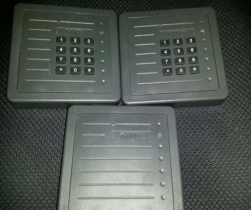 LOT OF 3 HID PROX PRO 2X 5355AGK00  PROXIMITY READERSW/KEYPAD AND 1 5355AGN00
