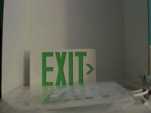 Plug in green Led exit sign with extra plate with battery backup